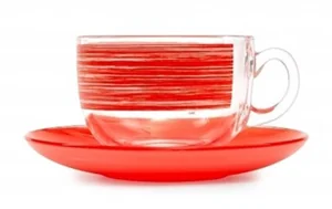 LUMINARC Набор чайный 12пр./220мл Brush mania red P8983