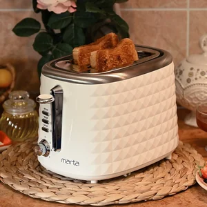 MARTA Тостер 1000W MT-1720 Белый жемчуг