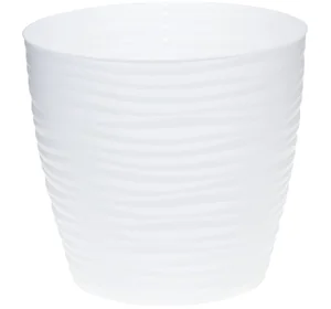 М-ПЛАСТИКА Кашпо 1,7л ДЮНА - БЕЛЫЙ с поддном д=150мм М 3068