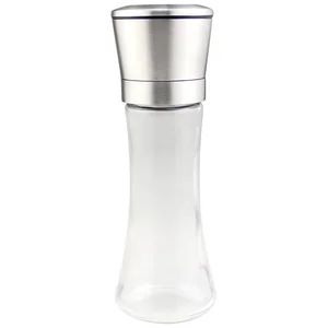 MALLONY Мельница PICCANTE для перца ручная стеклянная 5.3х19 см нержавеющая сталь, зеркальная полировка 003593
