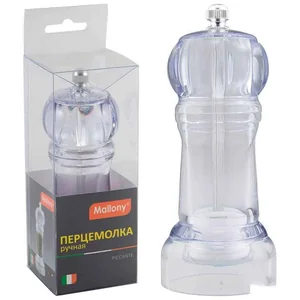 MALLONY Мельница для перца ручная с керамическими жерновами PICCANTE5х14 см акрил 003595