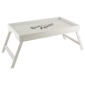 MALLONY Поднос для завтрака Bon Appetit! 52х30см белый 008544