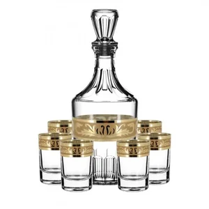 ГУСЬ ХРУСТАЛЬНЫЙ Набор для водки 7пр. Русский узор EAV49-1160/837/S