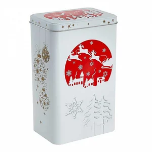 DELTA Банка жестяная Новогодняя красная 2,7 л П135*95h215v270-01752