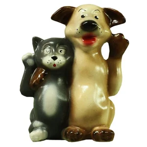 DELTA Копилка гипсовая 240 мм Кот с собакой