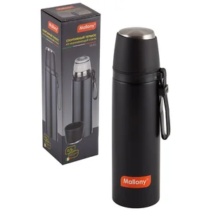 MALLONY Спортивный термос 0.5 л NERO с чашкой 005242