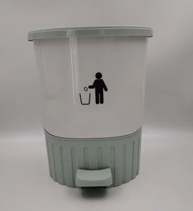 DD STYLE Ведро для мусора 14,0 л. 01062 ментол/белый