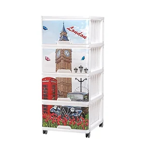 DD STYLE Комод с рисунком 4-х секционный 040322