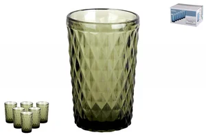 КОРАЛЛ Набор стаканов 1/6 350мл Гвент зеленый GB2604D8012DZS