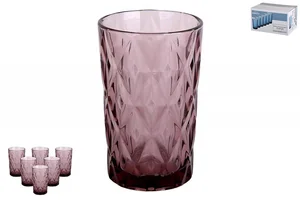 КОРАЛЛ Набор стаканов 1/6 350мл Тебриз фиолетовый GB2604D0912LJ