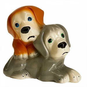 DELTA Копилка гипсовая 210 мм Щенки лабрадора/далматинца