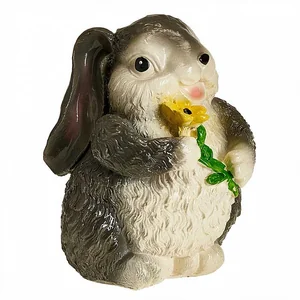 DELTA Копилка гипсовая 250 мм Зайчик с цветком