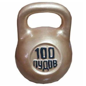 DELTA Копилка гипсовая 260мм Гиря золотая