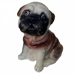 DELTA Копилка гипсовая 280 мм Мопс сидячий