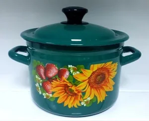 КМК Кастрюля 4л цил.борт.с рис.(бирюза) 41715-143/6-У4