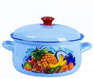 КМК Кастрюля 2,0л сфер.с об.с рис.(голуб.) 61915-103/4.02-У4 (стеклянная крышка)