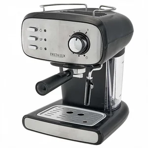 DELTA Кофеварка 850 Вт, 1,2 л, 15 бар DE-2004 черная