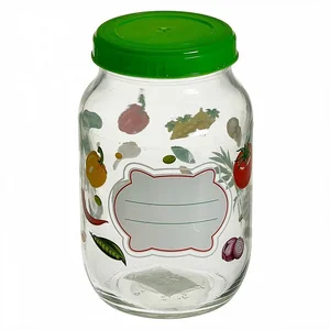 DELTA Банка для хранения 1000 мл с крышкой ТВИСТ ОВОЩИ