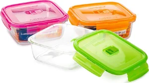 LUMINARC Pure Box Active neon mix Контейнер для пищи квадратный 760 мл P4566