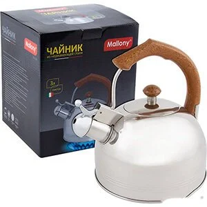 MALLONY Чайник для плиты DJB-3293 3 л со свистком капсульное дно