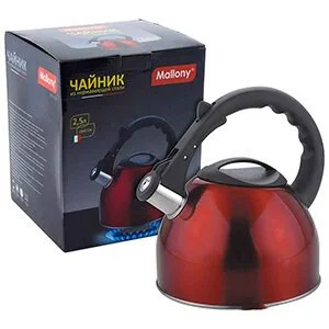 MALLONY Чайник для плиты MAL-042-R 2.5 л красный со свистком