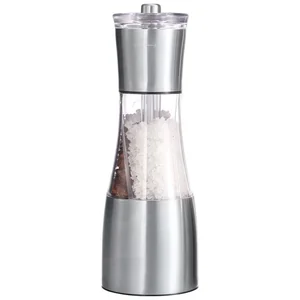 MALLONY Мельничка для перца и соли ручная PICCANTE 6.6x19.5 см, акрил, нержавеющая сталь 003935