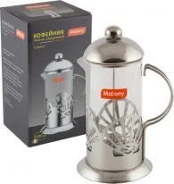 MALLONY Френч пресс 350 мл Lavello в корпусе стеклянный из нержавеющей стали 005529