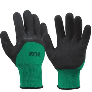 Перчатки нейлоновые с вспененным латексным покрытием (глубокий облив) 01-029