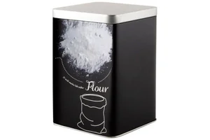 MALLONY Банка с крышкой металлическая, квадратная, объем 1000 мл, дизайн Мука 008513