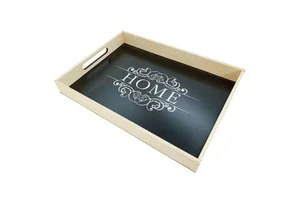 MALLONY Декоративный поднос HOME (32*27 см) черный 008542