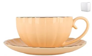 КОРАЛЛ Набор чайный 2 пр. Миндальный крем ZL09782-1