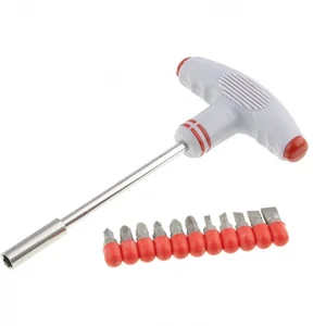 MATRIX Отвертка с Т-образной эргономичной ручкой и набором бит 11 шт 11567