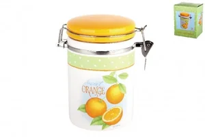 КОРАЛЛ Емкость для сыпучих продуктов 850 мл.Апельсин ZFC038-27