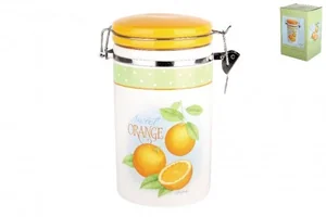 КОРАЛЛ Емкость для сыпучих продуктов 1000 мл.Апельсин ZFC037-27