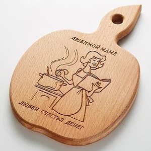 WEBBER Доска разделочная 28х18х1,5см ЯБЛОКО №1 ДД 185490