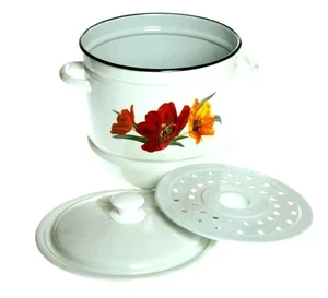 КМК Кастрюля паровая 10,0 л 43704 222/6 белый