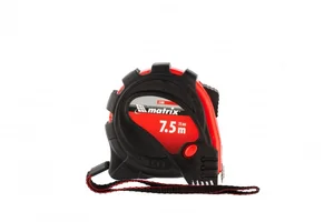 MATRIX Рулетка Status Magnet 3 fixations, 7.5 м х 25 мм, обрезиненный корпус, зацеп с магнитом 31006
