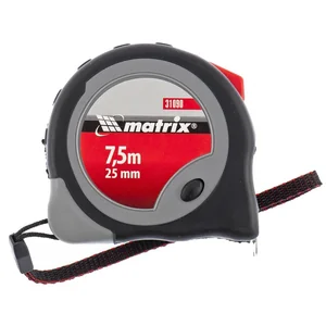 MATRIX Рулетка Continuous fixation, 7.5 м х 25 мм, двухкомпонентный корпус, плавная фиксация 31090