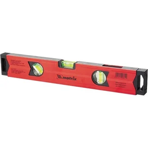 MATRIX Уровень алюминиевый магнитный, 600 мм, фрезерованный, 3 глазка (1 зеркальный), усиленный 34706