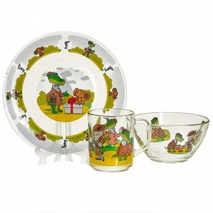 DELTA Набор посуды 3 предмета детский КРС-220 Чебурашка и Крокодил Гена