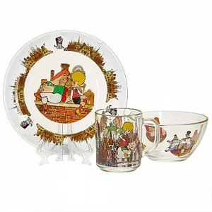 DELTA Набор посуды 3 предмета детский КРС-222 Малыш и Карлсон