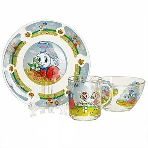 DELTA Набор посуды 3 предмета детский КРС-303 Паровозик из Ромашково