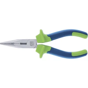 СИБРТЕХ Длинногубцы прямые, 180 мм, двухкомпонентные рукоятки. 17105