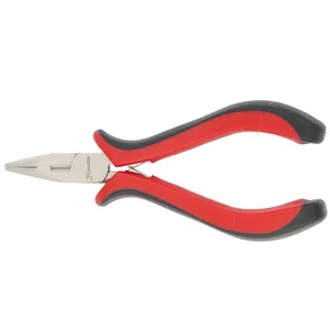 Matrix Длинногубцы прямые Mini, 130 мм, никелированные, авторазжим, двухкомпонентные рукоятки 17810