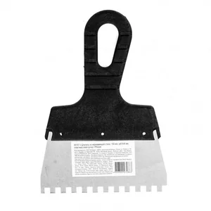 SPARTA Шпатель из нержавеющей стали, 150 мм, зуб 6 х 6 мм, пластмассовая ручка 85157