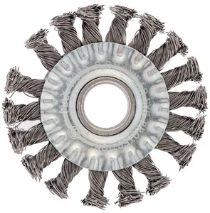 СИБРТЕХ Щетка для УШМ, 100 мм, посадка 22,2 мм, плоская, крученая проволока 0,5 мм 746307