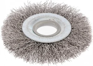 СИБРТЕХ Щетка для УШМ, 100 мм, посадка 22,2 мм, плоская, витая проволока 0,3 мм 746487