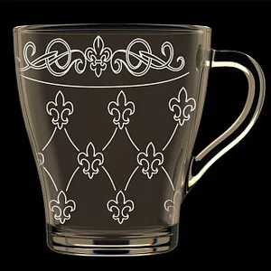 ДЕКОСТЕК Кружка для чая 250 мл (Французская лилия) Графит 1649-Н7Г