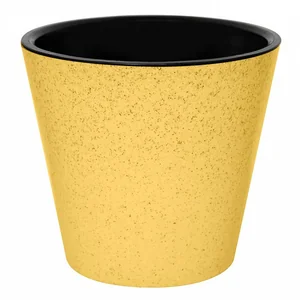 PLASTIC REPUBLIC Горшок для цветов Pepper 160 мм, 1,6 л с дренажной вставкой (желтый) 221606403/01