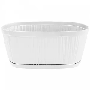 PLASTIC REPUBLIC Горшок для цветов InGreen BARCELONA 2,7 л, 275×145 мм овальный IG623310006 белый